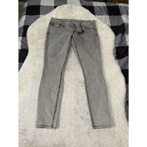 New‎ Express Jean Legging Gray Washed Pants Slim Fit Low Rise 12R